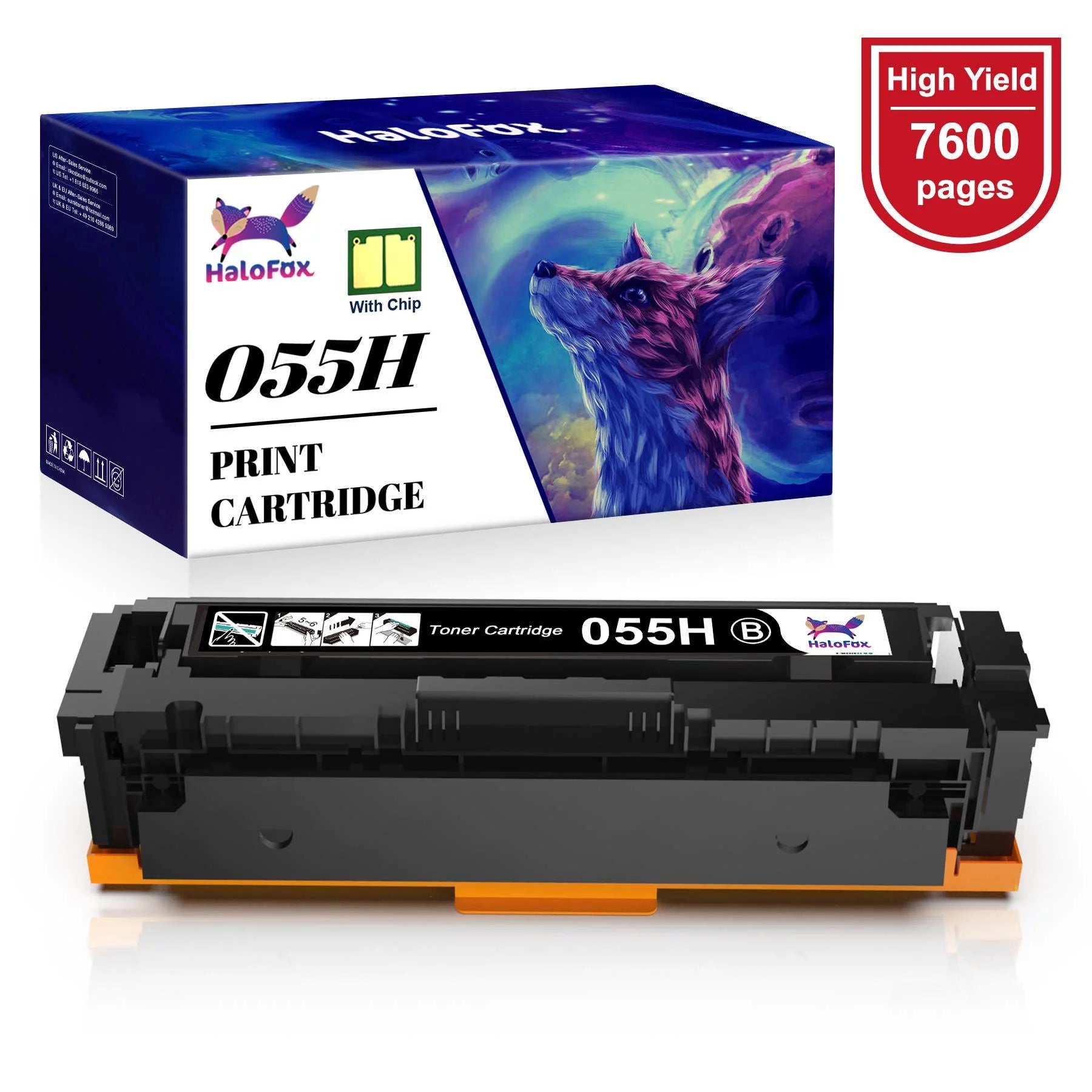 055H High Yield 055H Toner Cartridge Black Compatible for Canon 055H CRG-055 for Canon imageCLASS MF743Cdw MF741CDW MF742Cdw MF744Cdw MF746Cx MF745CDW MF746Cdw LBP663CDW LBP664CX Printer (1-Pack)