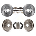 Transit Auto - Front Rear Disc Brake Rotors Ceramic Pads And Drum Kit For Honda Accord Civic K8T-103520