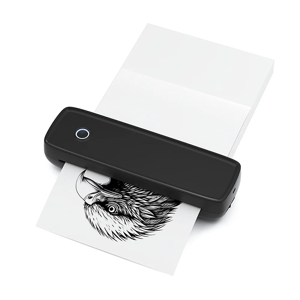 Pinnaco A4 Portable Thermal Transfer Printer, Wireless and USB Connect, Compatible with Windows/System, Inkless Printing for Office and School Use