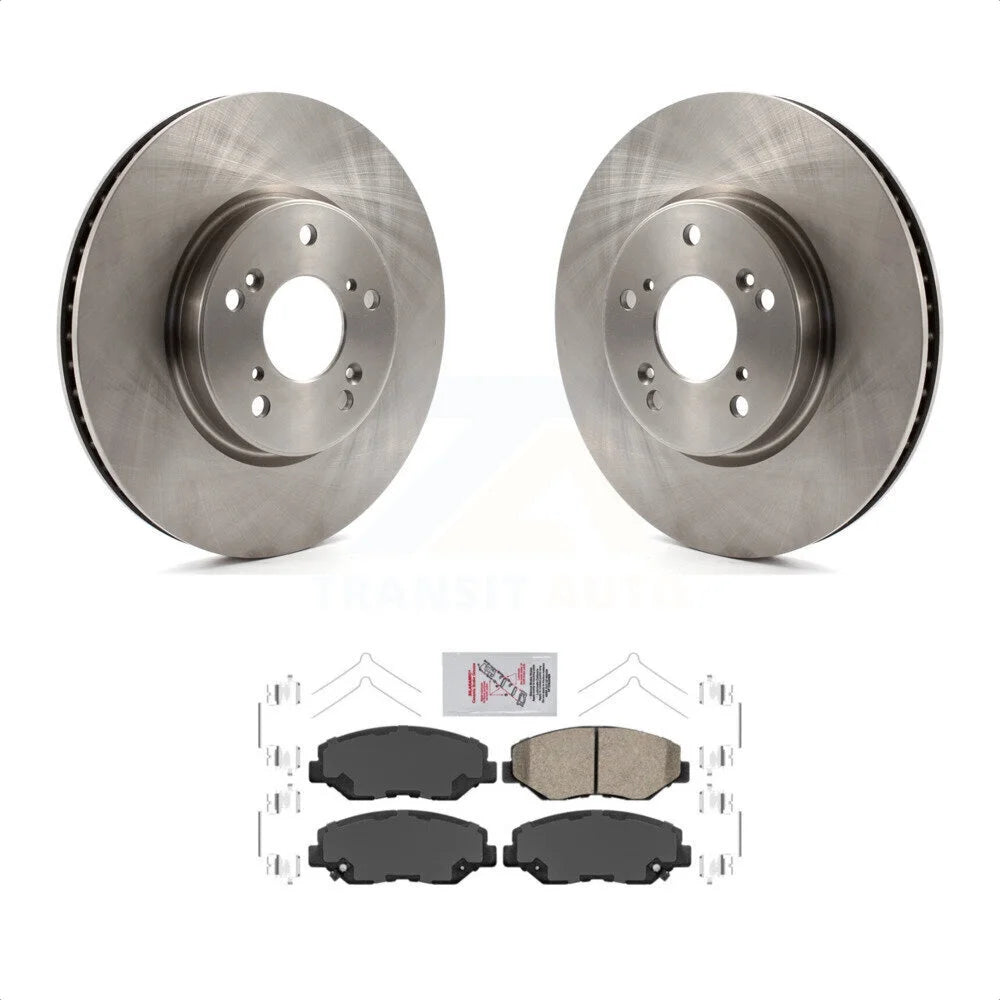 Transit Auto - Front Disc Brake Rotors And Ceramic Pads Kit For 2015 Honda Civic EX with Manual transmission K8A-104185