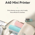 PeriPage-2 PeriPage A4 Paper Printer Direct Thermal Transfer Wirless Printer Mobile 210mm Mobile Photo Printer USB BT Connection with 1 Roll Thermal Paper Support 2''/3''/4'' Paper Width Printing PDF