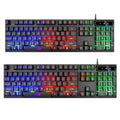2 Pieces Gaming Keyboard,Colorful Waterproof LED luminated Backlit USB Wired PC Rainbow Gaming Keyboard