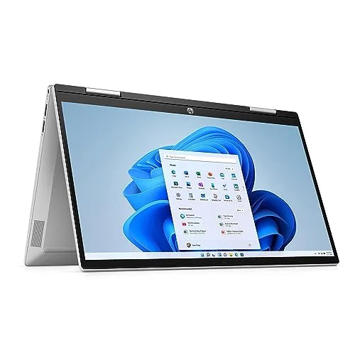 HP 14 FHD Pavilion x360 Convertible Laptop, Intel Core i5-1235U, 8GB RAM, 256GB SSD, Natural Silver, Windows 11 Home, 14-dy2050wm