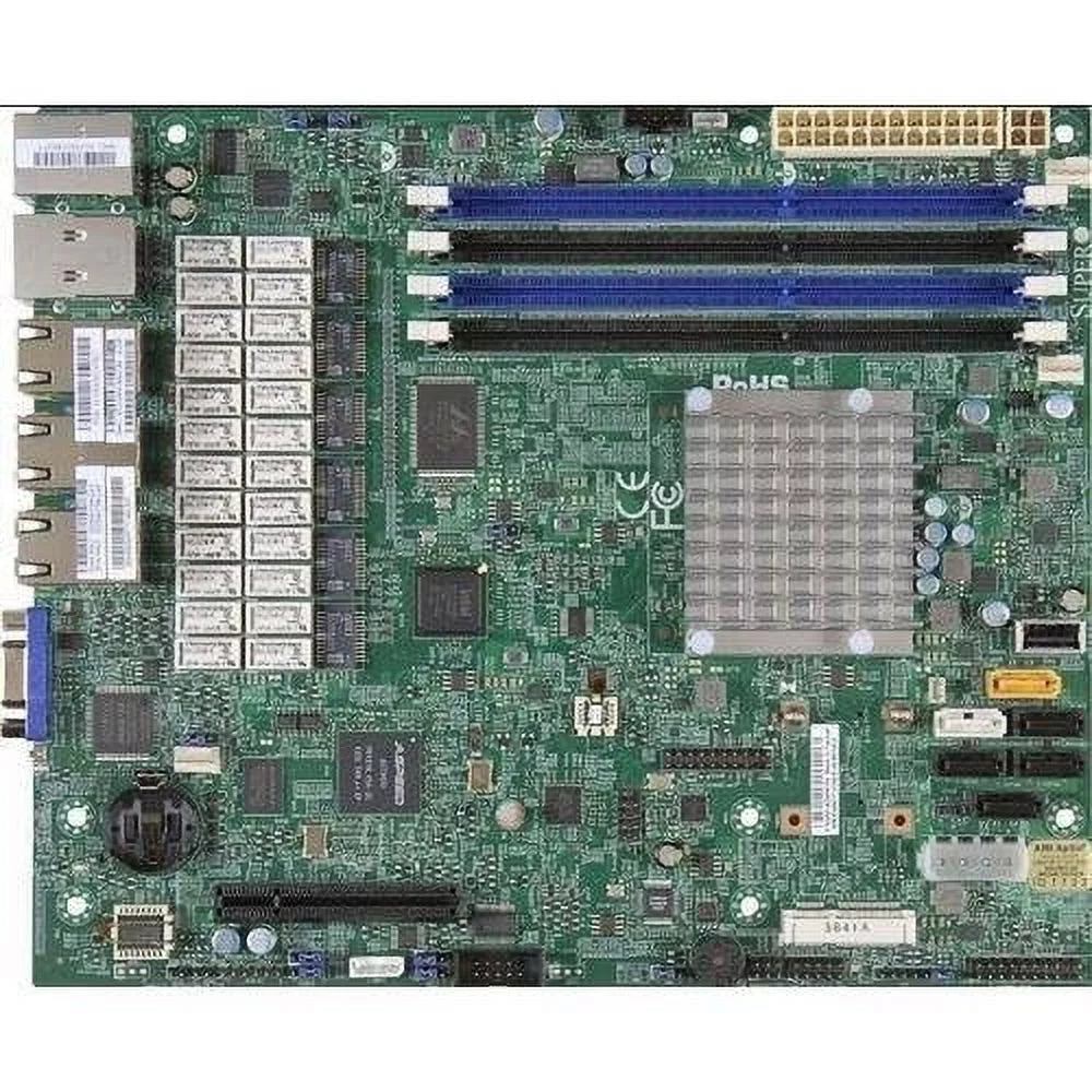 Supermicro A1SRM-LN7F-2758 Motherboard - Intel Atom Processor C2758 - DDR3 - CPU TDP 20W (8-Core), 2.4GHz FCBGA 1283 Micro ATX