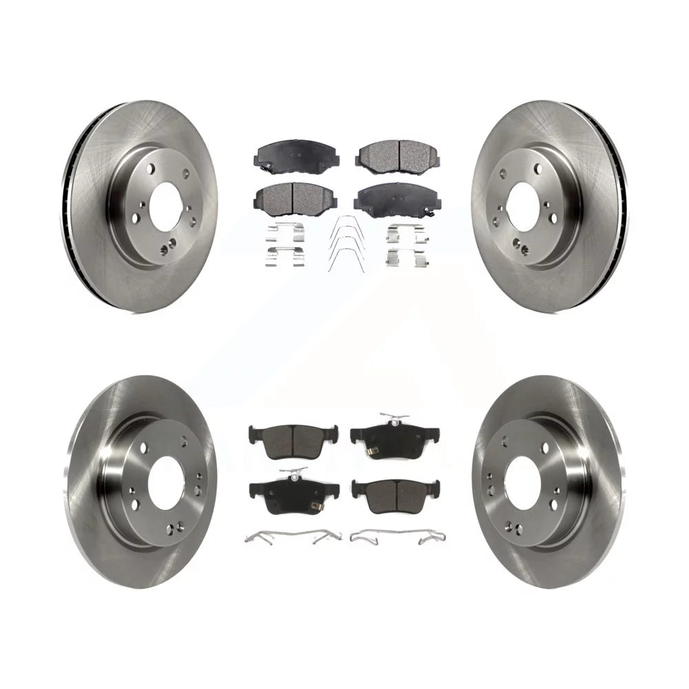 Transit Auto - Front Rear Disc Brake Rotors And Semi-Metallic Pads Kit For Honda Civic K8F-101485