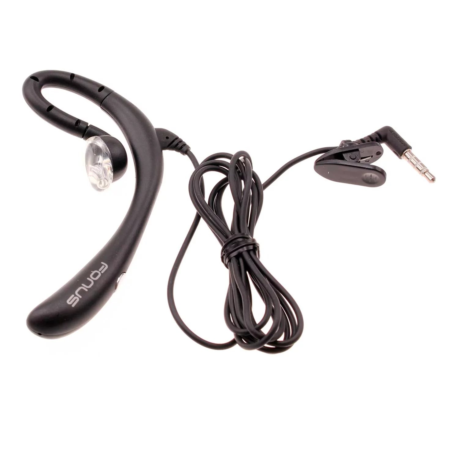 For iPad 10.2 (7th/8th/9th Gen) - Wired Mono Headset Earphone w Mic Headphone 3.5mm Single Earbud Hands-free