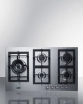 34 Wide 5-Burner Propane Gas Cooktop In Stainless Steel