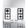 30 wide 4-burner gas cooktop in white with sealed burners and cast iron grates