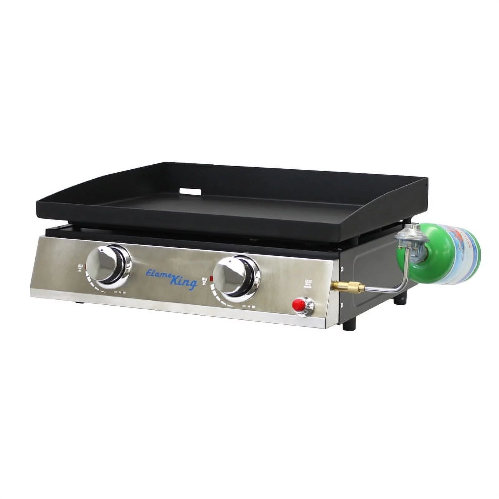 2-Burner Propane Tabletop, Heavy Duty Flat Top Cast Iron Outdoor Griddle Grill