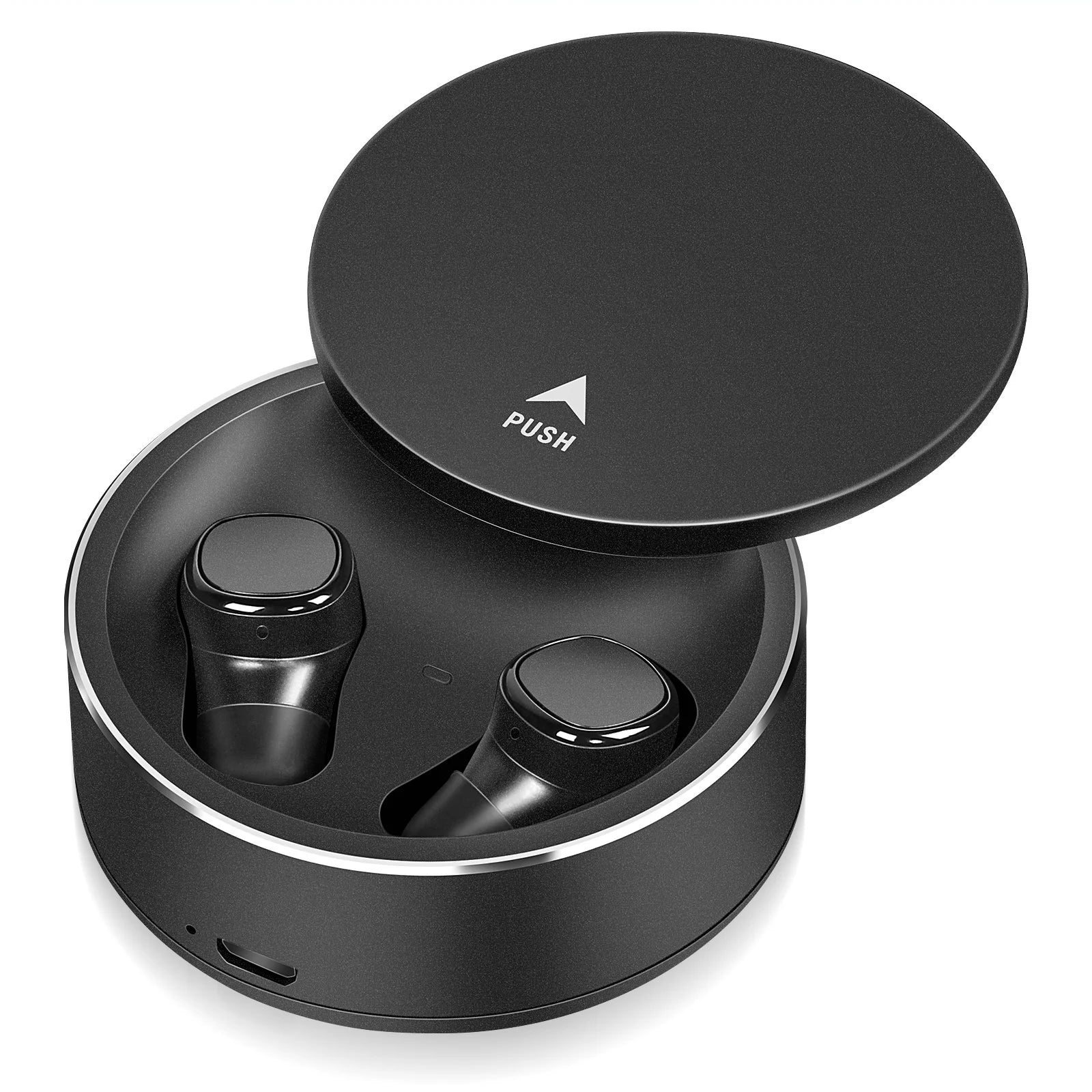 UrbanX X7 Sports True Wireless Earbuds 5.0 IPX5 Waterproof Touch Control Earbuds with Mic Earphones in-Ear Deep Bass Built-in Mic Bluetooth Headphones For Panasonic Eluga Ray 700 - Black