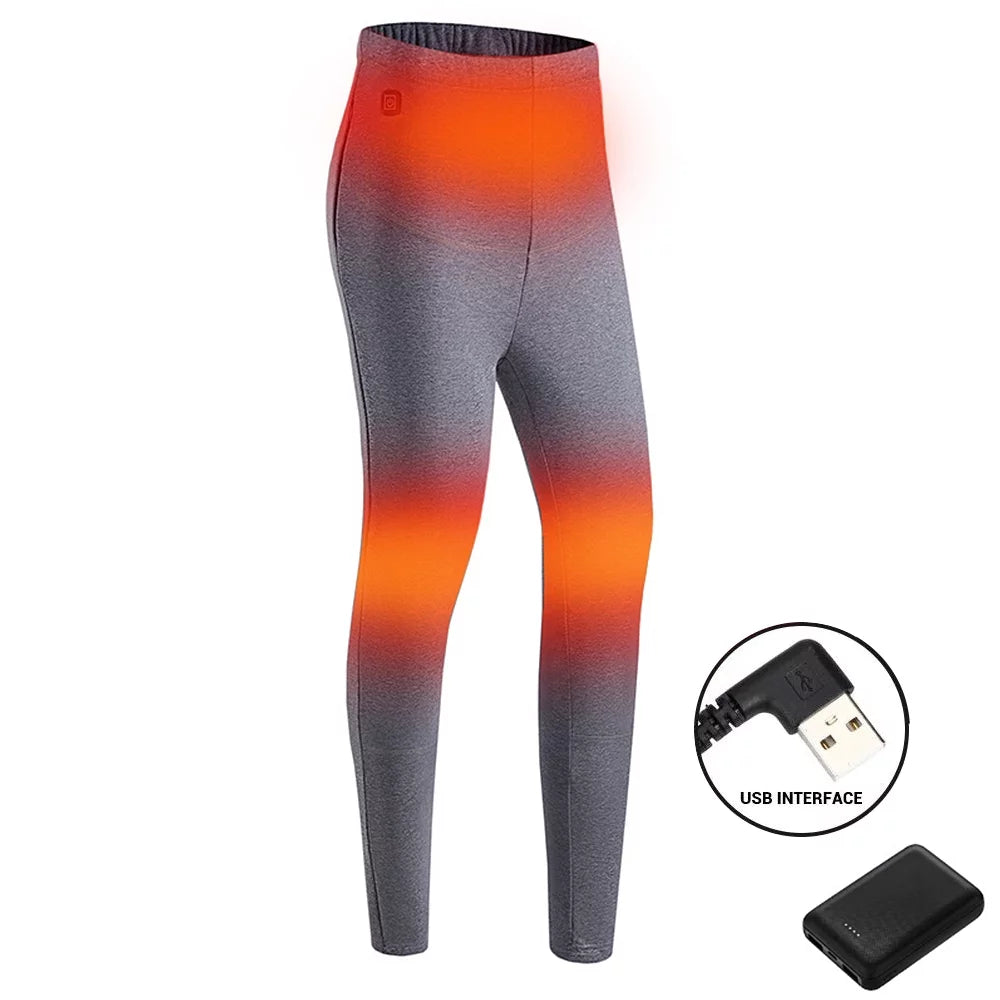 Sexy Dance Heated Underwear Shirt with Pants Washable USB Charging Electric Thermal Heating Insulated Clothes with 3 Level Temperature Setting Cold-Proof Underwear Men/Women Outdoor Winter Heating