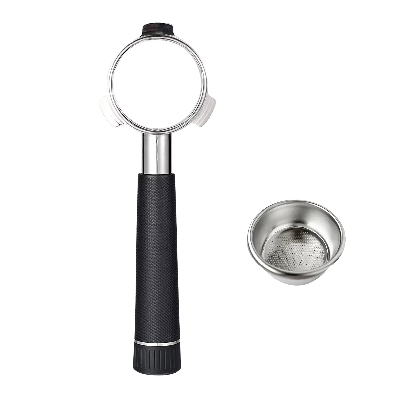 Lixada 3 Ears Bottomless Portafilter 54mm for Breville870/875/878/880 Stainless Steel Alloy Handle Coffee Machine Compatible