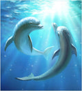 GZHJMY Dolphin Dishwasher Magnet Cover, Kitchen Fridge Door Panel Magnet Sticker Appliance Wash Machine Magnet Cover 23 x 26 Inch Home Decor