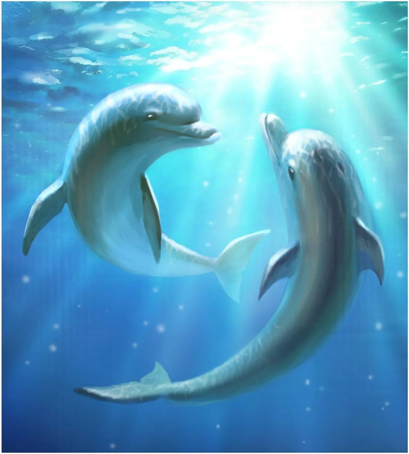 GZHJMY Dolphin Dishwasher Magnet Cover, Kitchen Fridge Door Panel Magnet Sticker Appliance Wash Machine Magnet Cover 23 x 26 Inch Home Decor