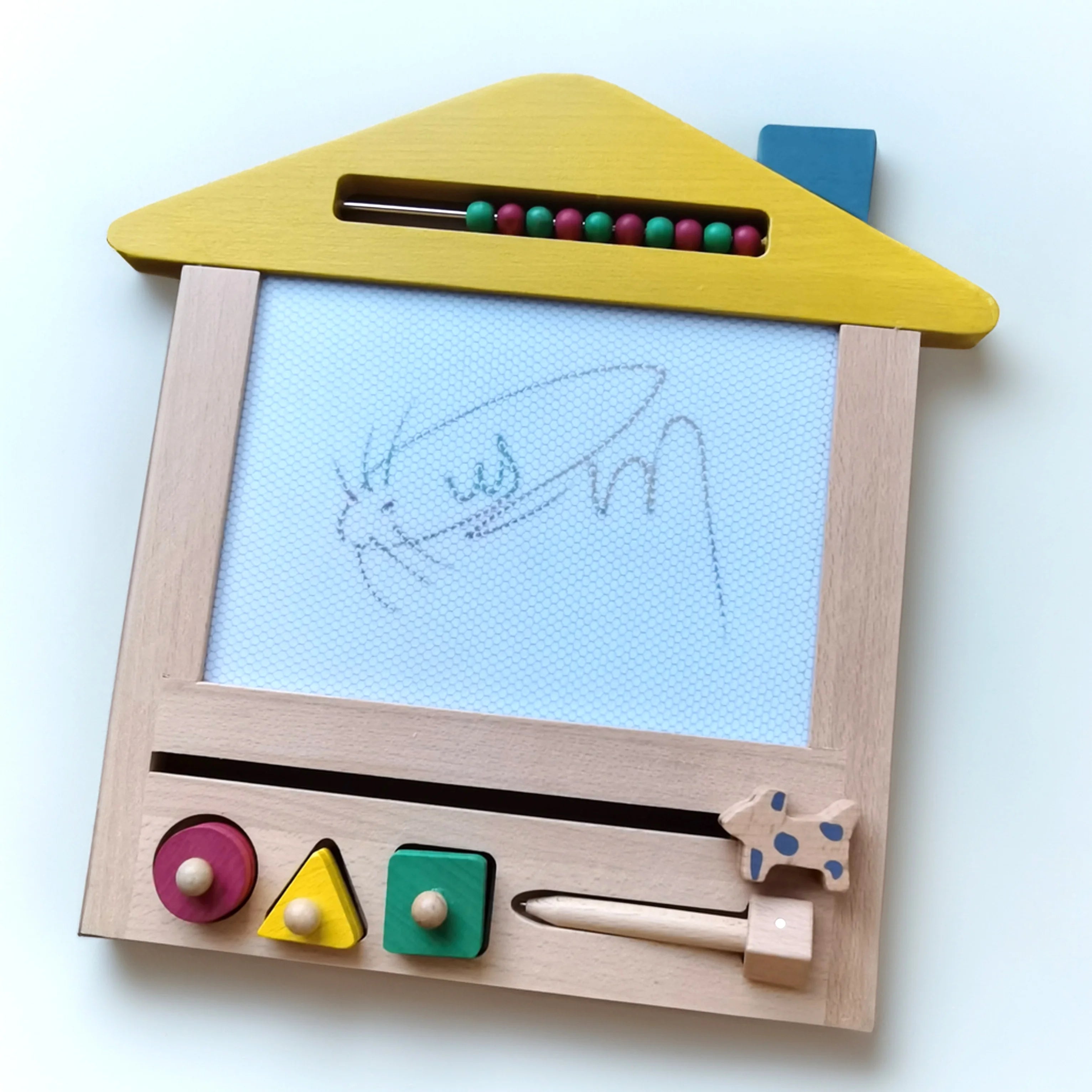 Wooden Magnetic Drawing Board Toys for Toddler,Kids Magnetic Doodle Board, Montessori Wooden Educational Toys for Baby Boys Girls 2 3 4 Years Old