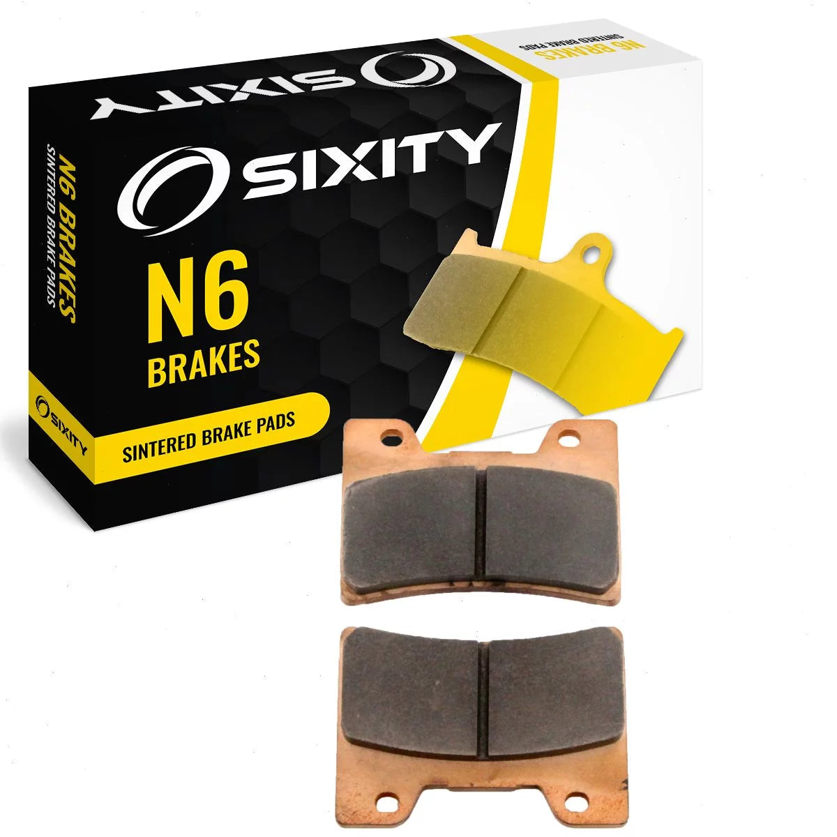 Sixity N6 Sintered Brake Pads FA160 Front Replacement Kit Full Complete