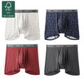 Men's Underwear Boxer Briefs,Classical Printed Boxer Briefs,Cooling Stretch Support Underwear for Men,M-XXL,4Pack