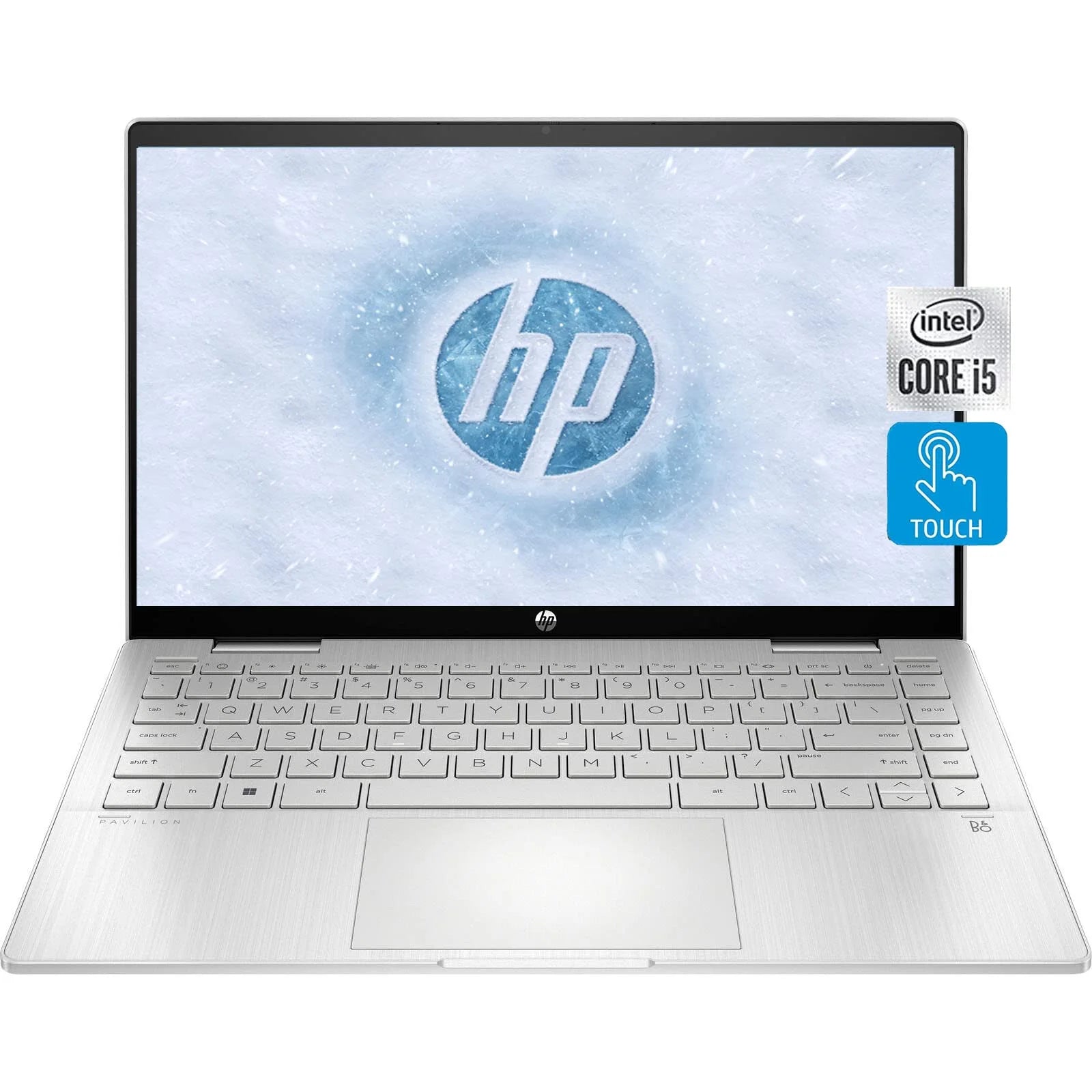 HP 2023 Newest Pavilion x360 Laptop, 2-in-1 14 inch FHD IPS Touch Screen, 10 Core Intel Core i5-1235U, 8GB RAM, 512GB SSD, Backlit Keyboard, Fingerprint Reader, Windows 11 Home, Bundle with JAWFOAL