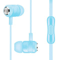 Blue Earbuds Headphones with Microphone , Noise Isolating Wired Earbuds, Earphones with Powerful Heavy Bass Stereo,Very suitable for need all kinds of music and dynamic game of in-ear headphones
