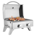 Ktaxon 2-Burner 20,000 BTU Portable Tabletop Stainless Steel Gas Grill BBQ Grid