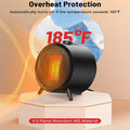 Space Heater, 1500W Small Space Heater Energy Efficient PTC Ceramic Portable Heater with Thermostat, Tip-Over, Overheat Protection, Desk Electric Heater for Bedroom Office & Indoor Use