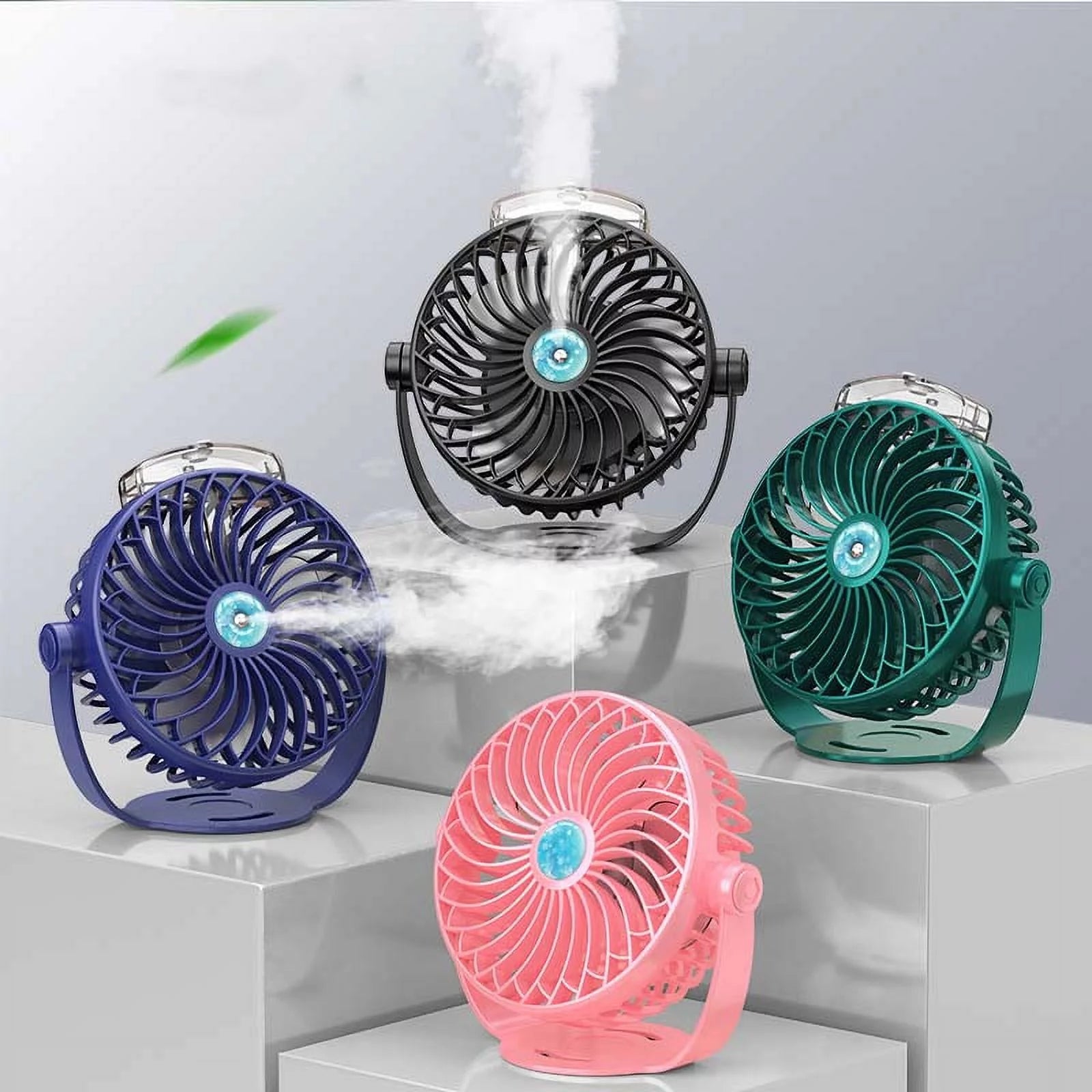 Misting Fan,Desk Mist Spray Fan,USB Desk Fan, Small Personal Portable Table Fan with USB Rechargeable Battery Operated Cooling Electric Fan for Travel Office Room