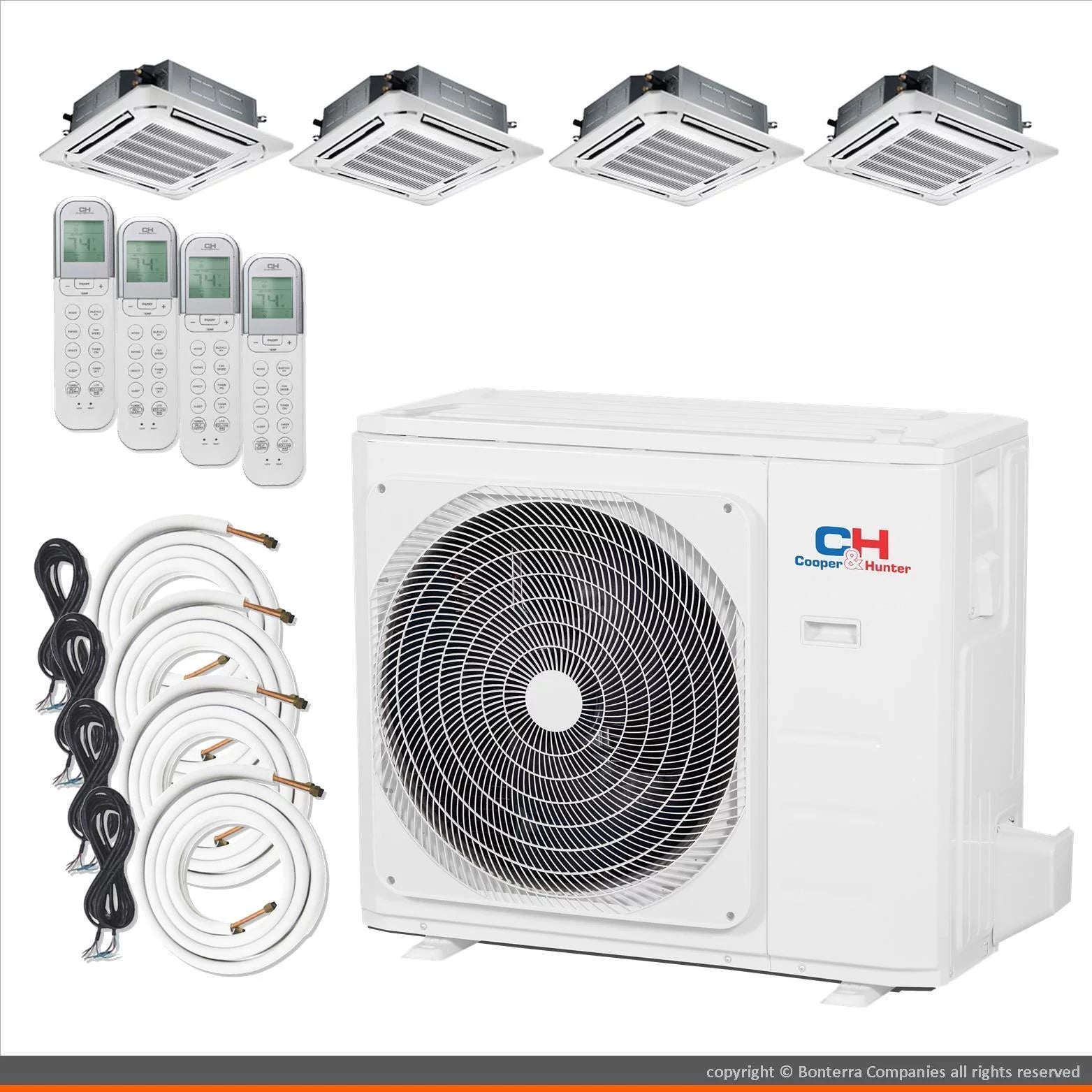 Cooper & Hunter Mini Split AC Heat Pump Multi 4 Zone 9000 9000 9000 18000 BTU