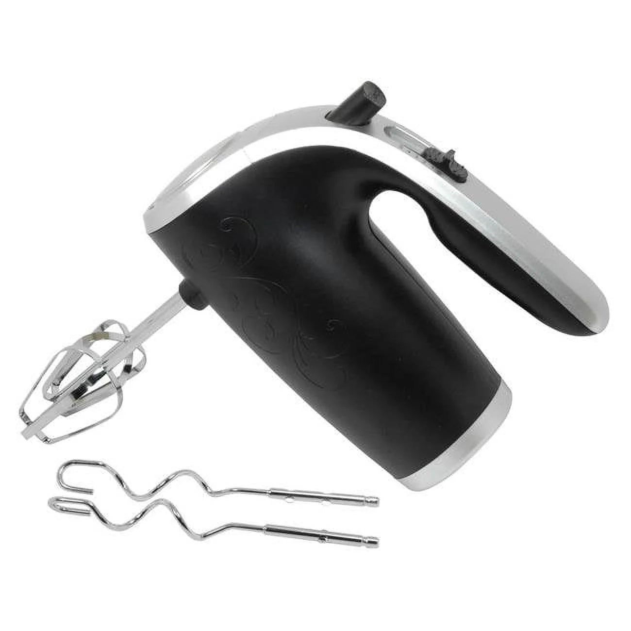 Better Chef 5-Speed 150-Watt Hand Mixer, Black with Silver Accents
