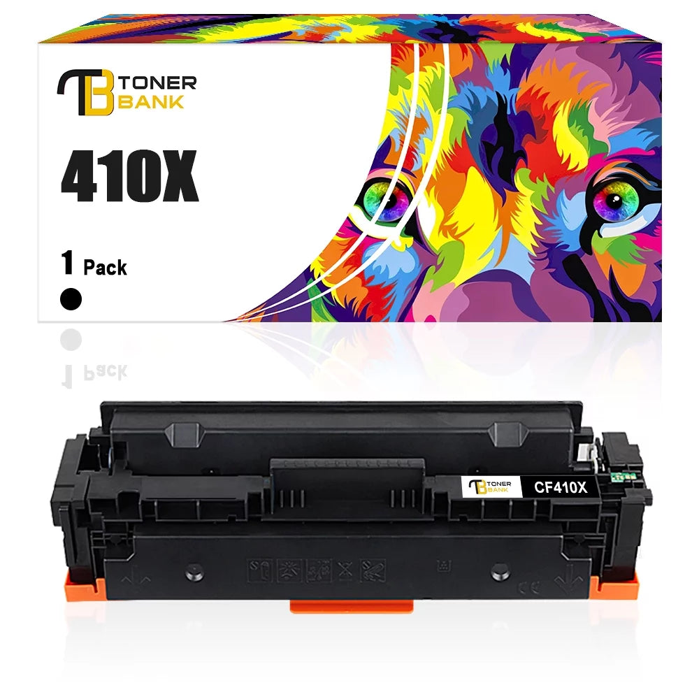 410X Black High Yield Toner Cartridge Compatible for HP 410A 410X CF410A CF410X M452dn Toner Color Laserjet Pro MFP M477fdw M477fnw M477fdn M452dn M452nw M477 M452 M377 Printer Ink (CF410X 1-Pack)