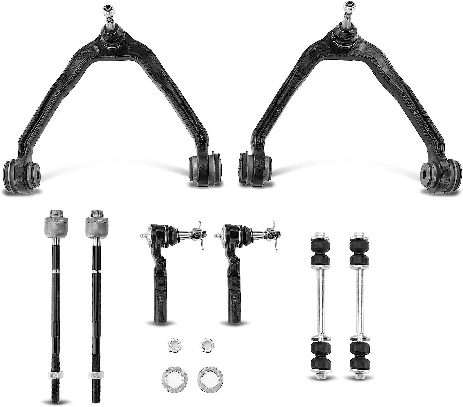 A-Premium 8Pcs Front Suspension Kit Upper Control Arm and Ball Joint Assembly Sway Bar Link Tie Rod End Compatible with Chevrolet Silverado 1500 Classic GMC Sierra 1500 Classic