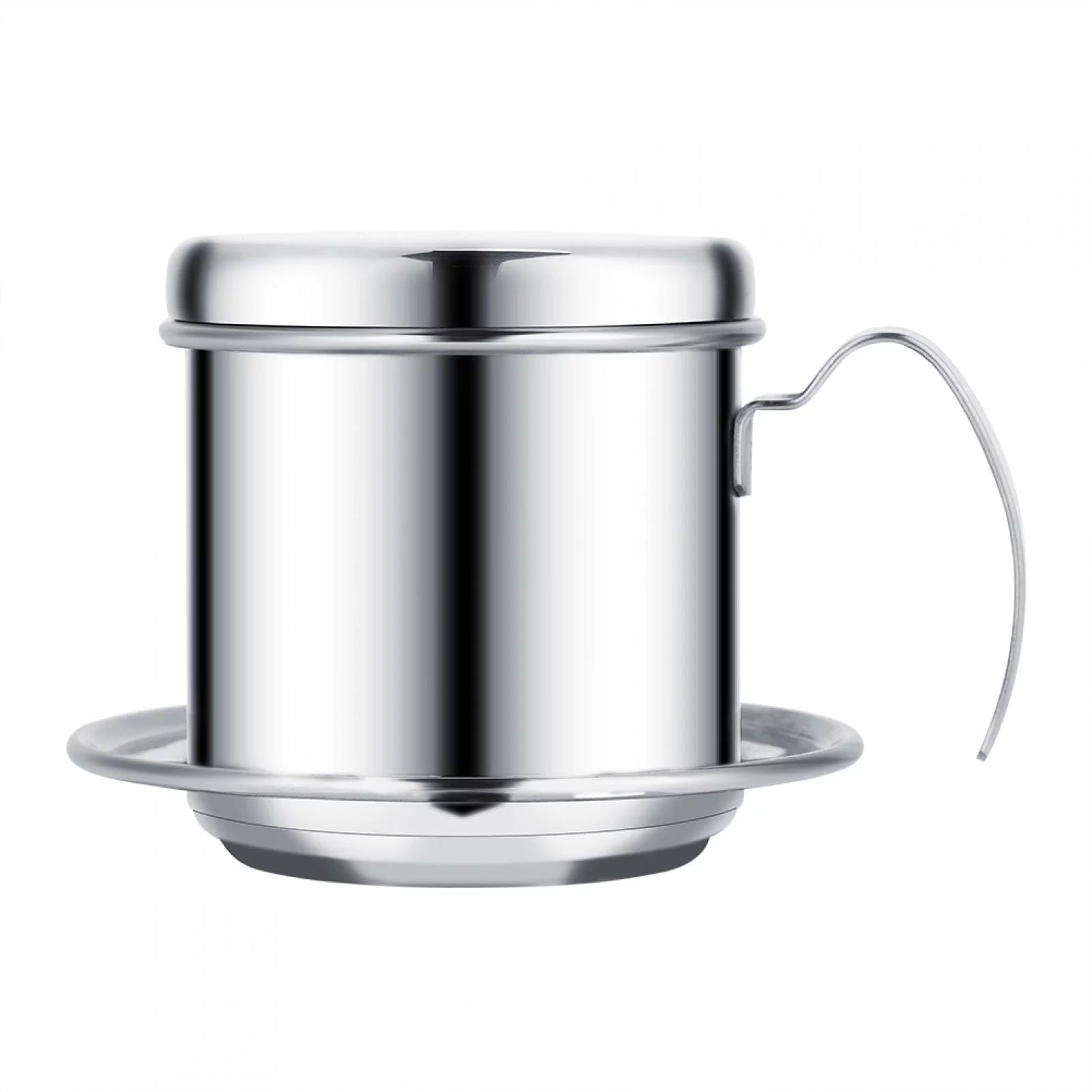 TKSE - Coffee Filter, Reusable Pour Over Coffee Dripper Paperless Drip Cup Stainless Steel Coffee Filter for Manual Coffee Maker, Coffee Drip Filter Maker(silver)