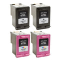 Remanufactured PrinterDash Replacement for HP Deskjet 2724/2725/2755e/4140/4155/Envy 6020/6030/6052/6075/6455/6475 High Yield Inkjet Combo Pack (2-Black/2-Color) (NO. 67XL) (3YP29AN_2PK)