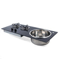 Oukaning 2 Burners Corrosion Resistance LPG Cooktop Burner Knob Control Gas Hob Stovetop