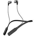 skullcandy ink'd bluetooth wireless earbuds with microphone, noise isolating supreme sound, 8-hour rechargeable battery, lightweight with flexible collar, non-retail packaging - black