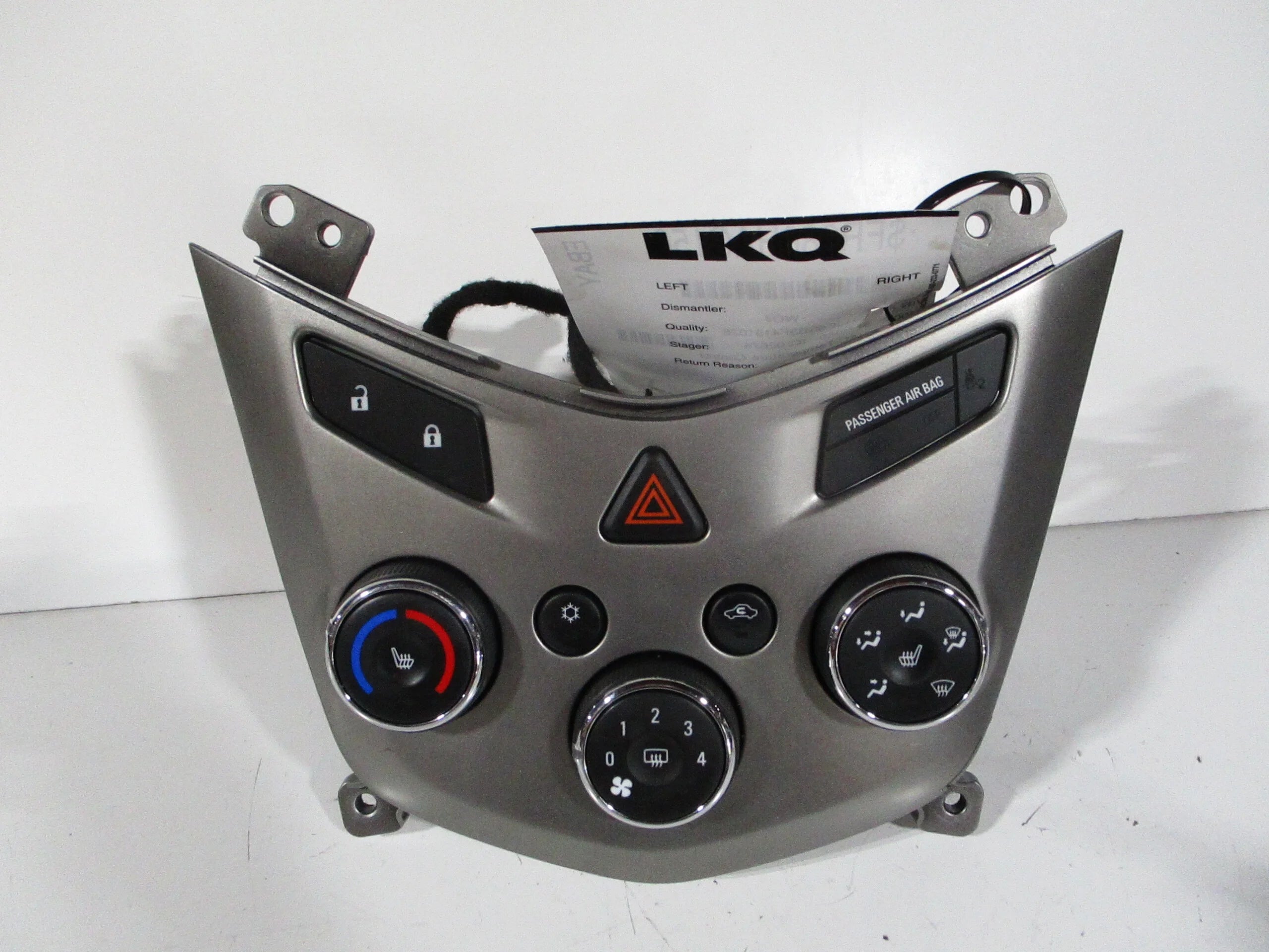 Pre-Owned 15 16 Sonic AC Heater Manual Temp Temperature Control Unit w/ Silver Bezel OEM (Good)