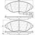StopTech Sport 12-17 Volkswagen CC Front Brake Pads Fits select: 2018-2021 VOLKSWAGEN TIGUAN, 2020-2021 AUDI Q3