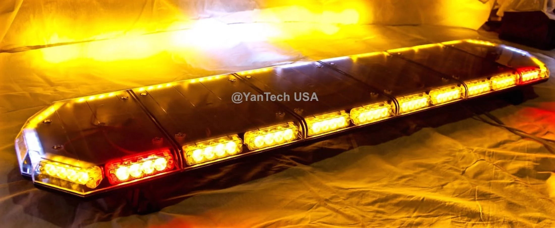 56 Amber LED Emergency Light Bar Flashing Tow/Plow Truck Wrecker w/ BRAKE & CARGO LIGHTS
