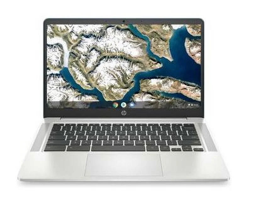 New HP 14A-ND0030NR 14 HD Anti-glare Chromebook AMD 3015Ce 1.2 GHz up to 2.3 GHz 4 GB DDR4-1600 MHz RAM 32 GB eMMC AMD Radeon Graphics Chrome OS