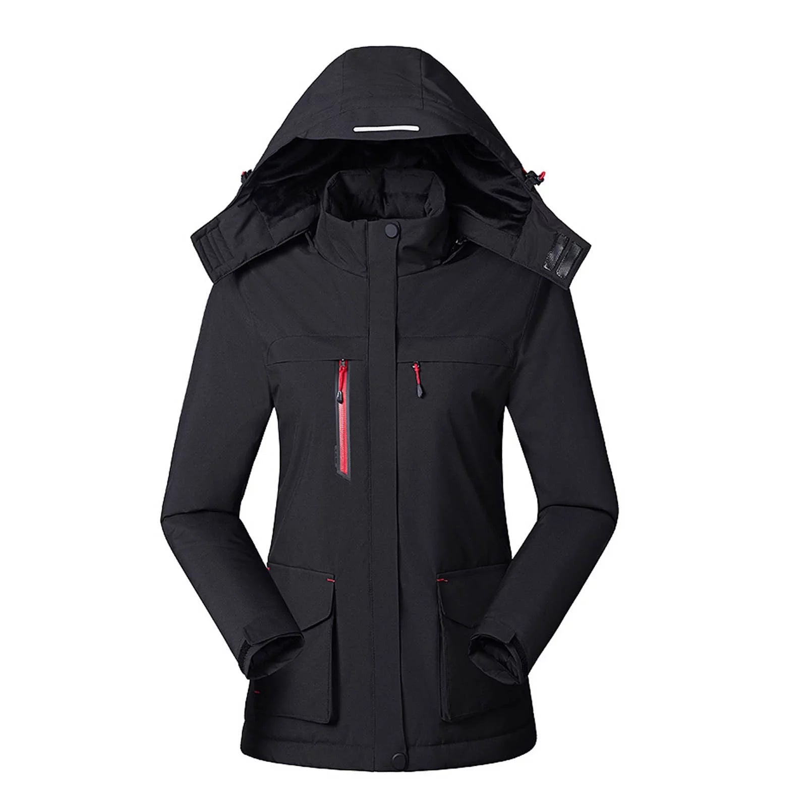 Women's Heated Coat With 3 Heating Level, 4 Heating Zones,Neck Heating Jacket Washable (Batteries Not Included)